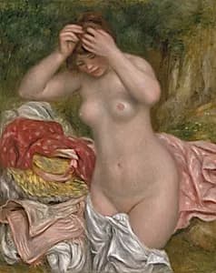 Bather Arranging Her Hair by Auguste Renoir