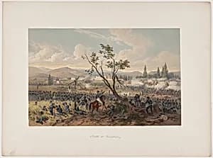 Battle at Churubusco by Adolphe-Jean-Baptiste Bayot, after Carl Nebel