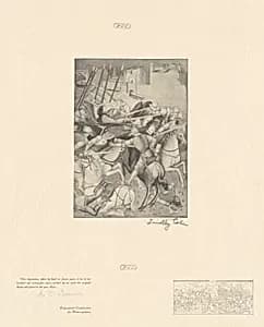 Battle of Saint Ephesius by Timothy Cole after Spinello Aretino