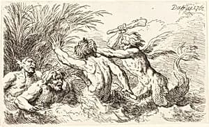 Battling Tritons by Christian Wilhelm Ernst Dietrich