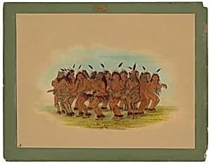Bear Dance - K'nisteneux by George Catlin