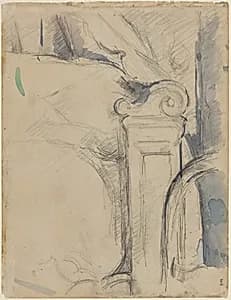 Bedpost [verso] by Paul Cezanne
