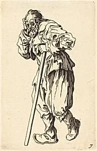 Beggar with a Stick by after Jacques Callot