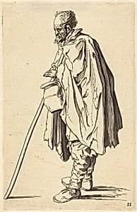Beggar with Pot by after Jacques Callot