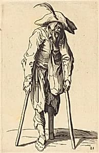 Beggar with Wooden Leg by after Jacques Callot