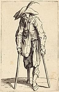 Beggar with Wooden Leg by Jacques Callot