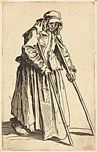 Beggar Woman with Crutches by Jacques Callot