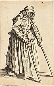 Beggar Woman with Crutches by Jacques Callot