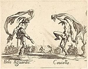 Bello Sguardo and Coviello by Jacques Callot