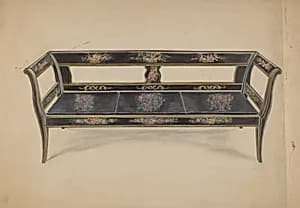 Black Painted Settee