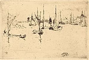 Boats, Dordrecht by James McNeill Whistler