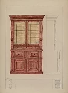 Bookcase and Writing Desk by Henry Meyers