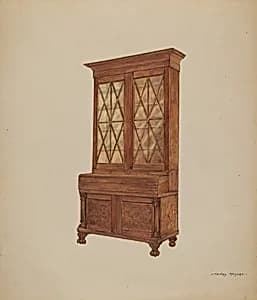 Bookcase and Writing Desk by Henry Meyers