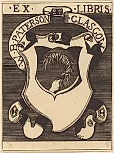 Bookplate of W.B. Paterson by David Young Cameron