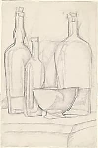 Bottles and Bowl by Juan Gris