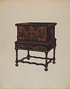 Box Desk on Frame by Francis Borelli
