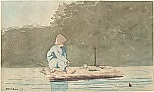 Boy on a Raft by Winslow Homer