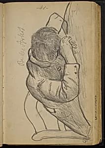 Boy Resting His Head by Max Beckmann