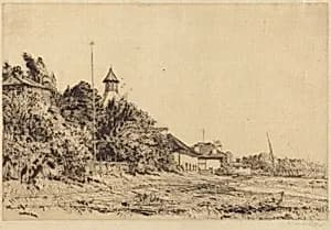 Brewhouses, Southampton by Muirhead Bone