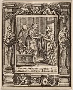 Bride by Wenceslaus Hollar after Hans Holbein the Younger after Abraham van Diepenbeeck