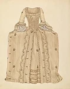 Brocaded Silk Dress by Gertrude Lemberg
