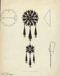 Brooch and Earring by Kurt Melzer