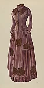 Brown Silk Afternoon Dress by Joseph L. Boyd
