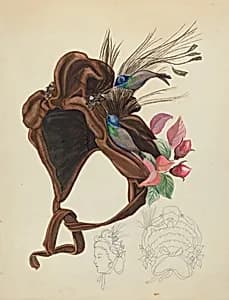 Brown Velvet Cap by American 20th Century