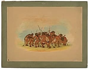 Buffalo Dance - Mandan by George Catlin