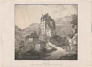 Burg Eltz by Lorenz Ekemann-Allesson, after Domenico Quaglio