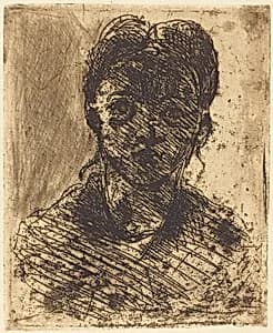 Bust of a Girl by Paul Cezanne