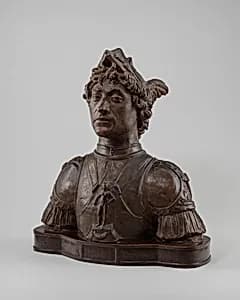 Bust of a Warrior by Imitator of Antonio del Pollaiuolo