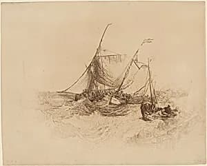 Calais Pier by Francis Seymour Haden after Joseph Mallord William Turner