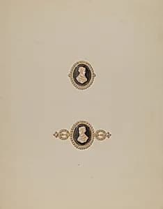 Cameo Pin and Ring by Dorothy Posten