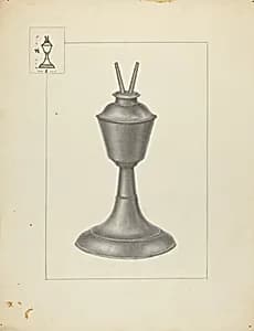 Camphene Lamp by Herman Bader