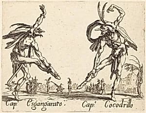 Cap. Esgangarato and Cap. Cocodrillo by Jacques Callot