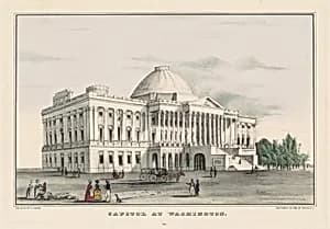 Capitol at Washington by Nathaniel Currier