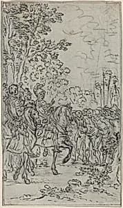 Captives before a Commander by Hubert François Gravelot