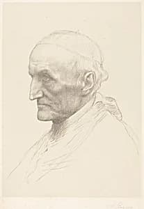 Cardinal Manning, 2nd plate by Alphonse Legros