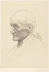 Cardinal Manning, 2nd plate by Alphonse Legros