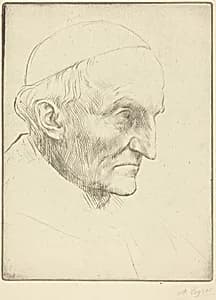Cardinal Manning, 3rd plate by Alphonse Legros