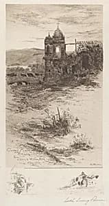 Carmel Mission Before Restoration by Edith Loring Peirce Getchell, after William Keith