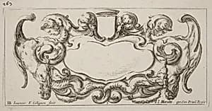 Cartouche by François Collignon after Stefano Della Bella
