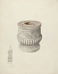 Carved Stone Urn by Clyde L. Cheney