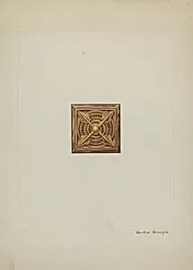 Carved Wood Ornament by Bertha Semple