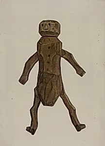 Carved Wooden Doll by Elmer R. Kottcamp
