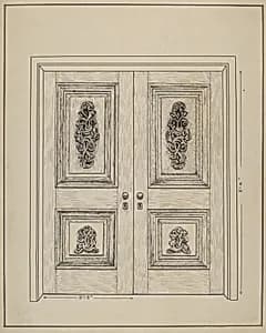 Carved Wooden Door by Ray Price