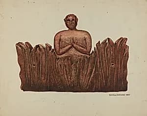 Carving "Soul in Purgatory" by Ethel Dougan