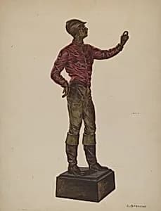 Cast Iron Dobbie: Jockey by Dorothy Brennan