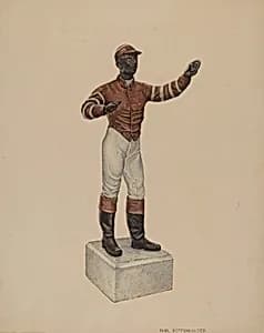 Cast Iron Dobbie: Jockey